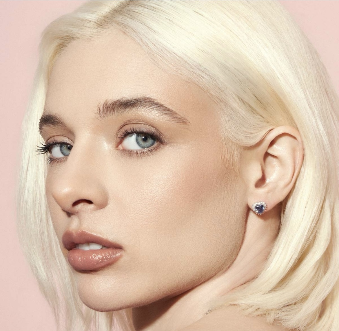 Brinco Coração Azul