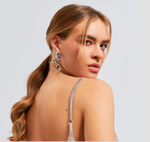 Brinco Ondas De Prata