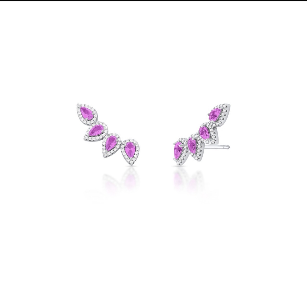 Brinco Ear Cuff Rosa - foto 2